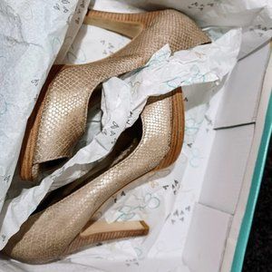 JESSICA SIMPSON ABBA LEATHER PEEP TOE HIGH HEEL  Sz 6.5 msrp $89